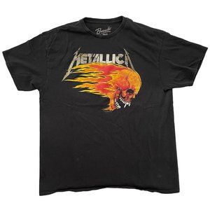Metallica, Pushead Flaming Skull, 94 Tour Shirt, Y2K Bravado Reprint, Size XL
